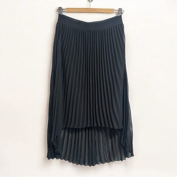 Philosophy Black Pleated High Low Skirt - Picture 1 of 9